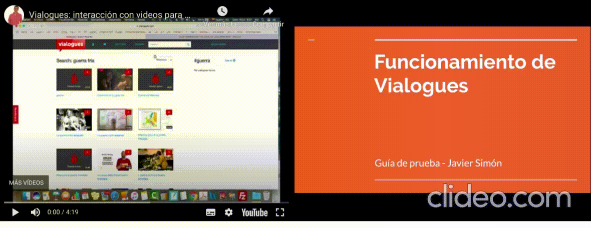 Gif para mostrar el resultado de Creator Studio con la opción de Slidecasts