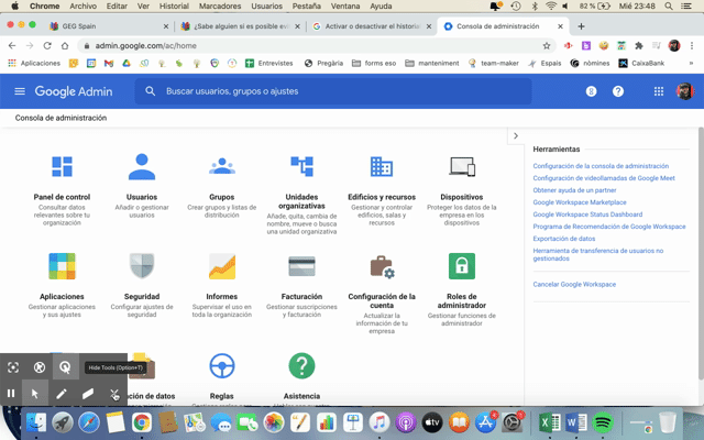 ¿Sabe alguien si es posible evitar el acceso a Hangouts desde el Chromebook, ya que está integrado dentro de gmail? Mis profes quieren que no esté disponible durante la semana de exámenes. Gracias.