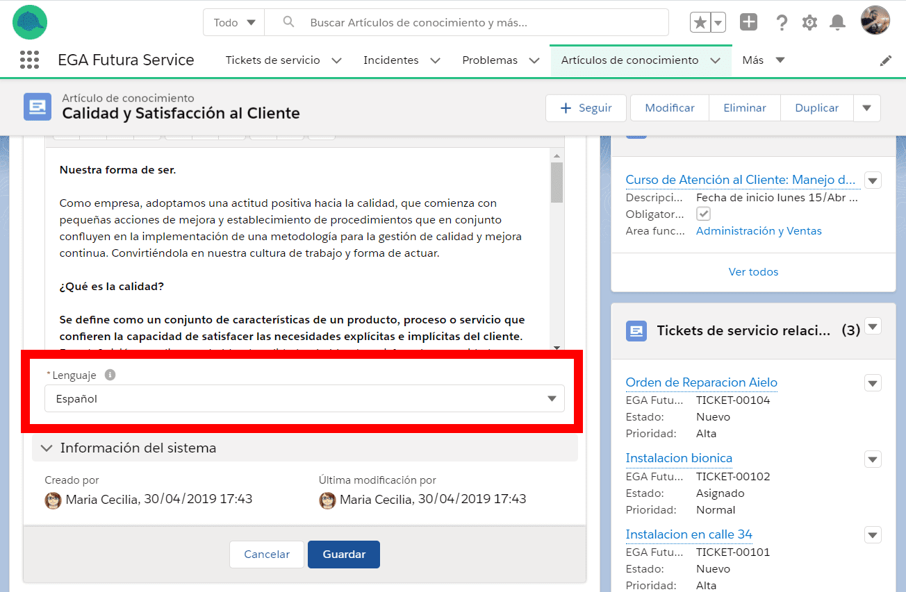 Campo Lista de selección (selección múltiple) / Picklist (Multiselect)